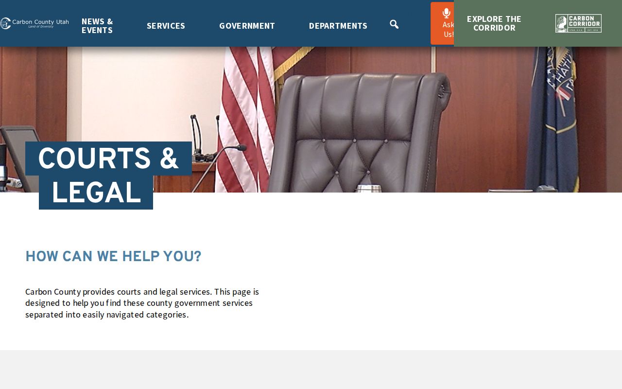 Carbon County court docket and legal services directory